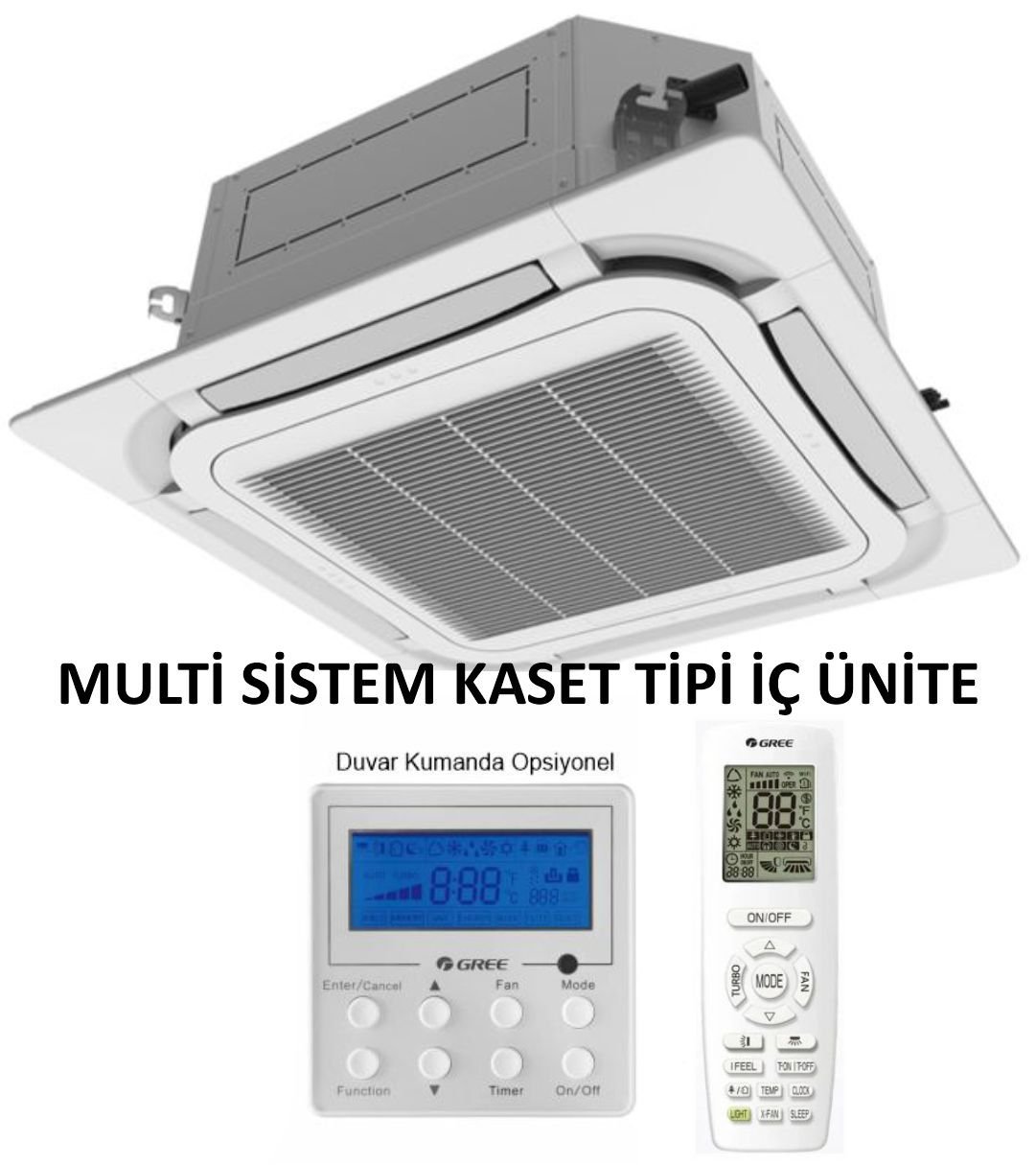 Gree Multi 4 Yöne KASET Tipi 12000.btuİç Ünite - CCK İklimlendirme