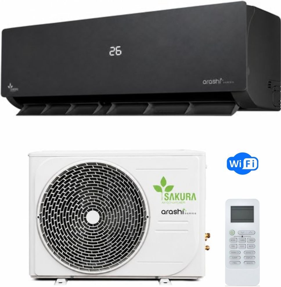 Sakura-ARASHI Siyah 12000 btu - CCK İklimlendirme